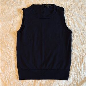 J. Crew Dark Blue Sleeveless Blouse